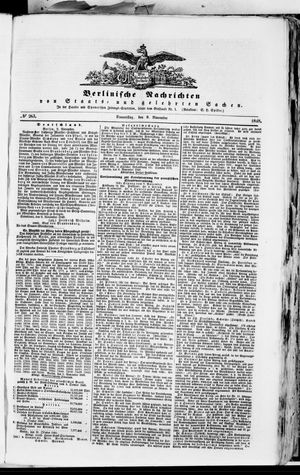Berlinische Nachrichten von Staats- und gelehrten Sachen vom 09.11.1848
