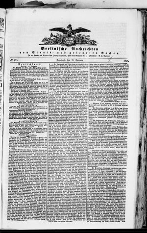 Berlinische Nachrichten von Staats- und gelehrten Sachen vom 18.11.1848