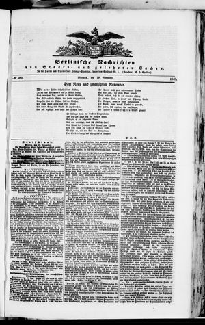 Berlinische Nachrichten von Staats- und gelehrten Sachen on Nov 29, 1848