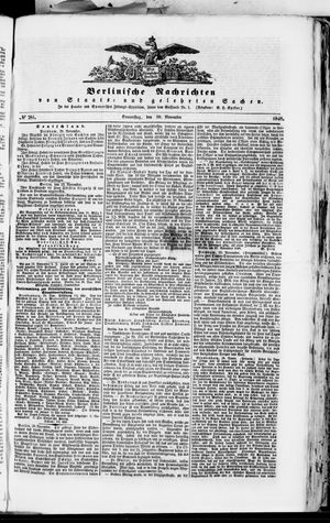 Berlinische Nachrichten von Staats- und gelehrten Sachen on Nov 30, 1848