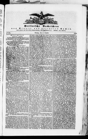 Berlinische Nachrichten von Staats- und gelehrten Sachen vom 03.12.1848