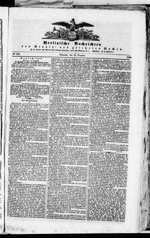 Berlinische Nachrichten von Staats- und gelehrten Sachen vom 13.12.1848