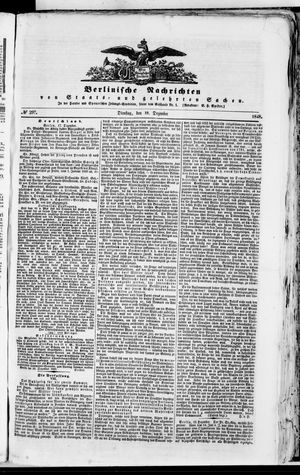 Berlinische Nachrichten von Staats- und gelehrten Sachen vom 19.12.1848