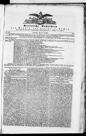 Berlinische Nachrichten von Staats- und gelehrten Sachen vom 21.12.1848