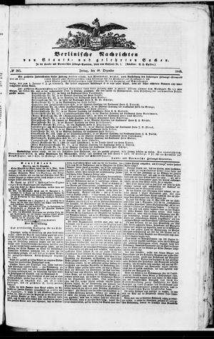 Berlinische Nachrichten von Staats- und gelehrten Sachen vom 29.12.1848
