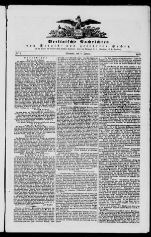 Berlinische Nachrichten von Staats- und gelehrten Sachen vom 03.01.1849