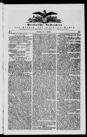 Berlinische Nachrichten von Staats- und gelehrten Sachen vom 07.01.1849
