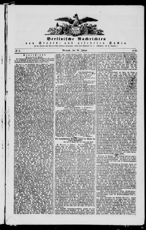 Berlinische Nachrichten von Staats- und gelehrten Sachen on Jan 10, 1849