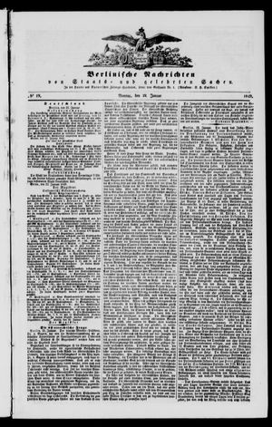 Berlinische Nachrichten von Staats- und gelehrten Sachen on Jan 22, 1849