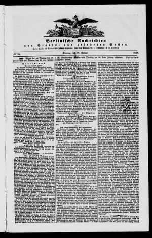 Berlinische Nachrichten von Staats- und gelehrten Sachen vom 28.01.1849