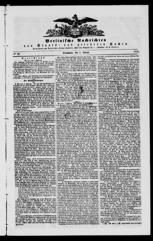 Berlinische Nachrichten von Staats- und gelehrten Sachen vom 03.02.1849