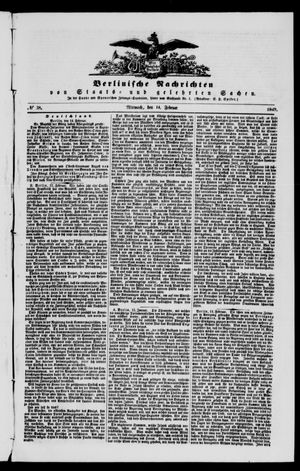 Berlinische Nachrichten von Staats- und gelehrten Sachen vom 14.02.1849