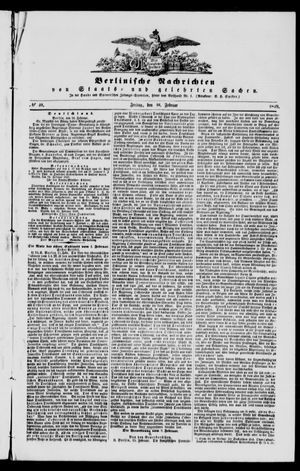 Berlinische Nachrichten von Staats- und gelehrten Sachen vom 16.02.1849