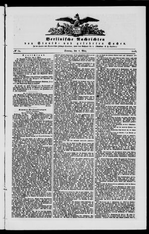 Berlinische Nachrichten von Staats- und gelehrten Sachen vom 04.03.1849