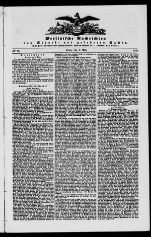 Berlinische Nachrichten von Staats- und gelehrten Sachen vom 09.03.1849