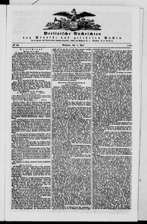 Berlinische Nachrichten von Staats- und gelehrten Sachen on Apr 4, 1849