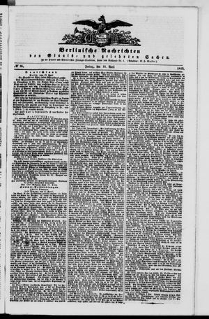 Berlinische Nachrichten von Staats- und gelehrten Sachen vom 13.04.1849