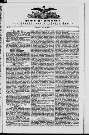 Berlinische Nachrichten von Staats- und gelehrten Sachen vom 26.04.1849