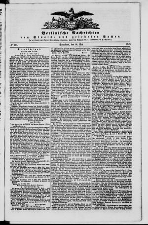 Berlinische Nachrichten von Staats- und gelehrten Sachen vom 19.05.1849