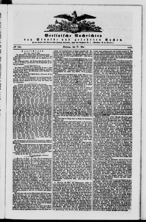 Berlinische Nachrichten von Staats- und gelehrten Sachen on May 27, 1849