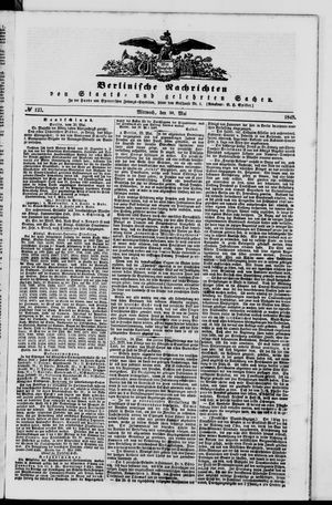 Berlinische Nachrichten von Staats- und gelehrten Sachen vom 30.05.1849