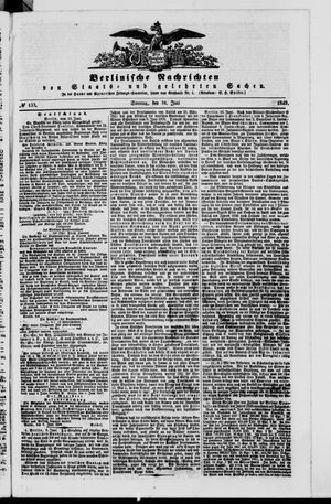 Berlinische Nachrichten von Staats- und gelehrten Sachen vom 10.06.1849