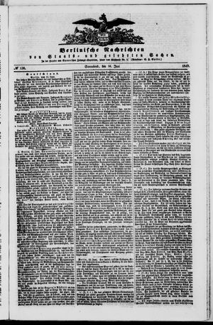 Berlinische Nachrichten von Staats- und gelehrten Sachen vom 16.06.1849