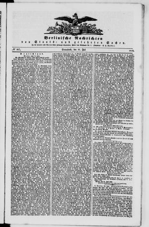 Berlinische Nachrichten von Staats- und gelehrten Sachen vom 21.07.1849