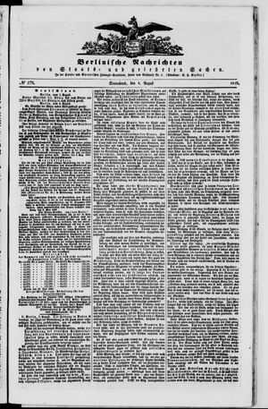 Berlinische Nachrichten von Staats- und gelehrten Sachen vom 04.08.1849