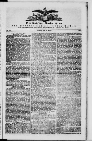 Berlinische Nachrichten von Staats- und gelehrten Sachen vom 05.08.1849