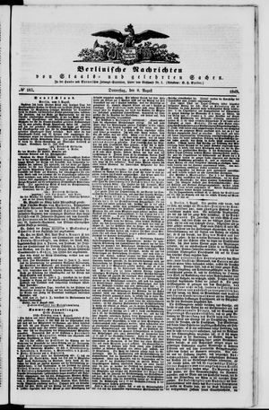 Berlinische Nachrichten von Staats- und gelehrten Sachen on Aug 9, 1849