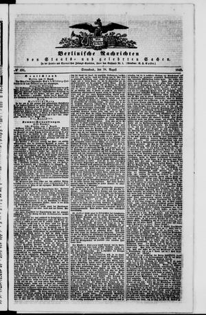 Berlinische Nachrichten von Staats- und gelehrten Sachen vom 18.08.1849