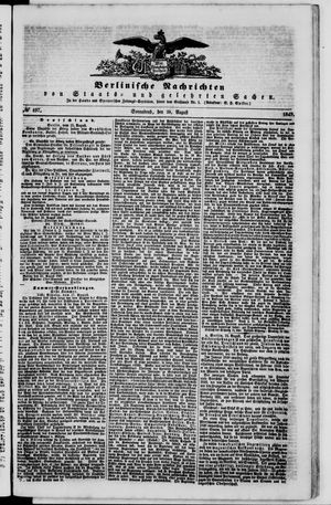 Berlinische Nachrichten von Staats- und gelehrten Sachen vom 25.08.1849