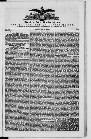Berlinische Nachrichten von Staats- und gelehrten Sachen on Aug 26, 1849