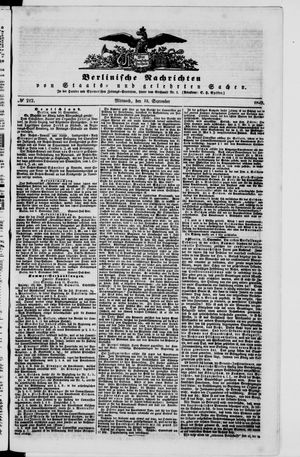 Berlinische Nachrichten von Staats- und gelehrten Sachen vom 12.09.1849