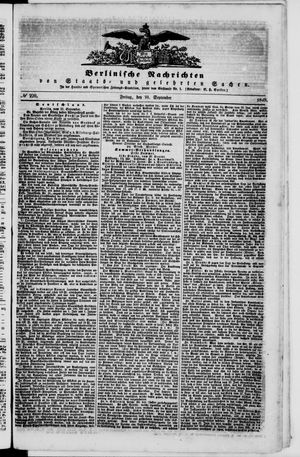 Berlinische Nachrichten von Staats- und gelehrten Sachen vom 21.09.1849