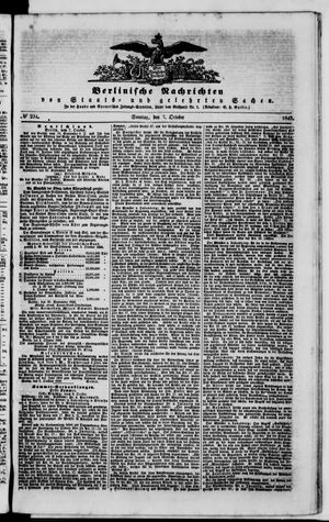 Berlinische Nachrichten von Staats- und gelehrten Sachen vom 07.10.1849
