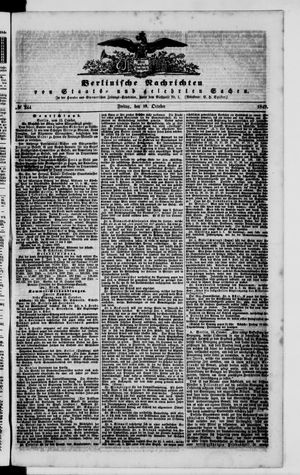 Berlinische Nachrichten von Staats- und gelehrten Sachen vom 19.10.1849