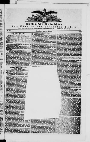 Berlinische Nachrichten von Staats- und gelehrten Sachen on Oct 27, 1849