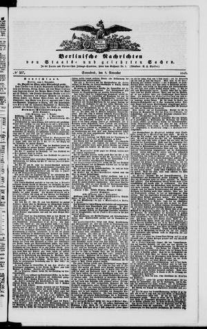 Berlinische Nachrichten von Staats- und gelehrten Sachen vom 03.11.1849
