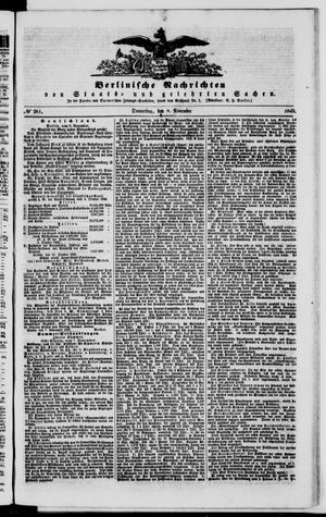 Berlinische Nachrichten von Staats- und gelehrten Sachen vom 08.11.1849