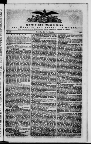 Berlinische Nachrichten von Staats- und gelehrten Sachen on Nov 15, 1849