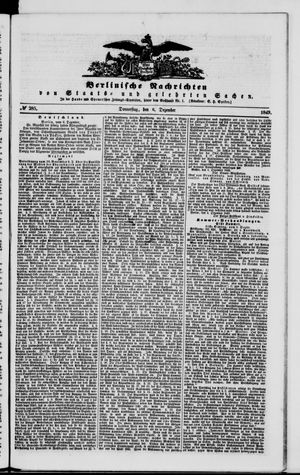 Berlinische Nachrichten von Staats- und gelehrten Sachen vom 06.12.1849
