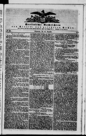 Berlinische Nachrichten von Staats- und gelehrten Sachen vom 22.12.1849