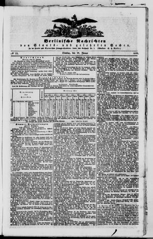 Berlinische Nachrichten von Staats- und gelehrten Sachen vom 29.01.1850