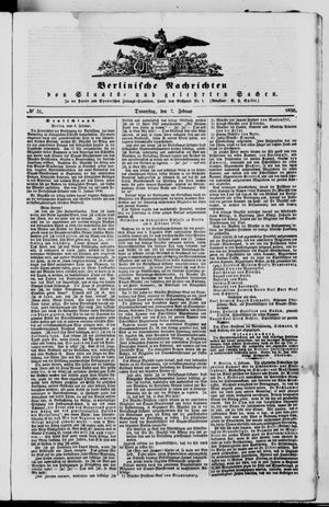 Berlinische Nachrichten von Staats- und gelehrten Sachen vom 07.02.1850