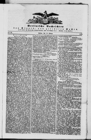 Berlinische Nachrichten von Staats- und gelehrten Sachen vom 15.02.1850