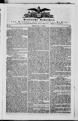 Berlinische Nachrichten von Staats- und gelehrten Sachen vom 17.02.1850