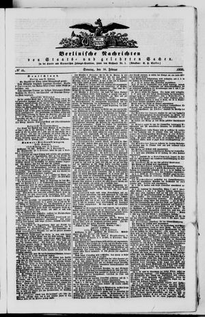 Berlinische Nachrichten von Staats- und gelehrten Sachen on Feb 24, 1850