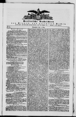 Berlinische Nachrichten von Staats- und gelehrten Sachen vom 02.03.1850